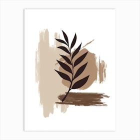 Leaf On A White Background Art Print