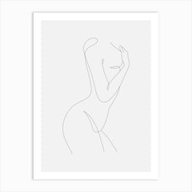 Female Nude Minimalist Line Art Print