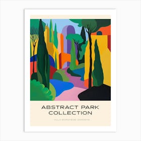 Abstract Park Collection Poster Villa Borghese Gardens Rome 3 Art Print