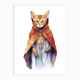 Abyssinian Cat As A Jedi 4 Art Print