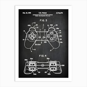 Game Controller Patent Print Video Game Patent Play Station Patent Game Poster Video Game Art Video Game Controller Decor Eg2741 Art Print