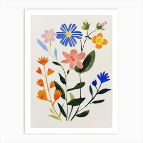 Painted Florals Lobelia 3 Art Print