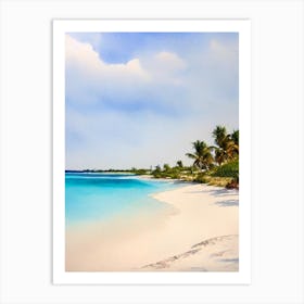 Varadero Beach, Cuba Watercolour Art Print