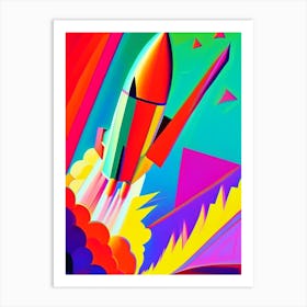 Rocket Abstract Modern Pop Space Art Print