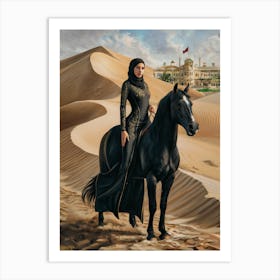 Arabian Woman On Horseback Art Print