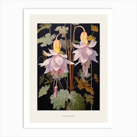 Flower Illustration Columbine 3 Poster Art Print