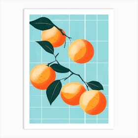 Oranges On A Branch Art Print