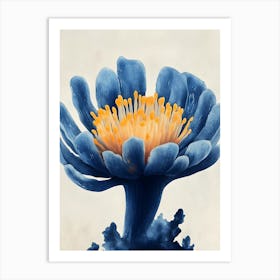 Blue Lotus Flower Art Print