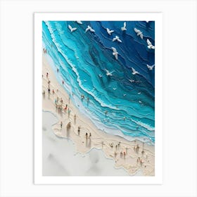 Beach Paper Art Art Print