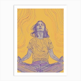 Meditating Woman 16 Art Print