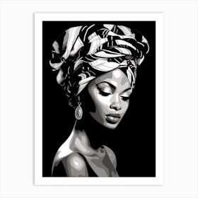 African Woman In A Turban 8 Art Print