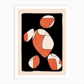 Orange Minimalist Abstract Art Art Print