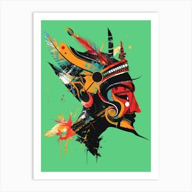 Wayang Abstract Face Art Trending Now Póster