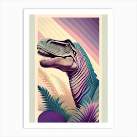 Gorgosaurus Pastel Dinosaur Art Print