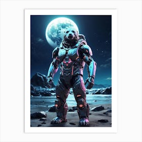 Seal In Cyborg Body #2 Art Print