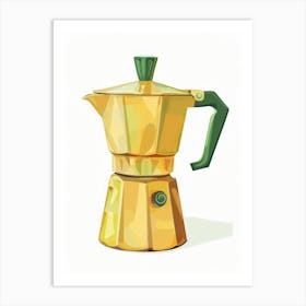 Gold Coffee Maker 1 Art Print