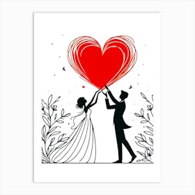 Creative Love And Relationship Illustration 111 Art Print