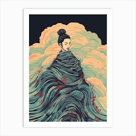 Samurai Illustration 16 Art Print