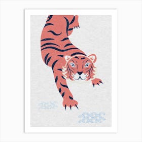 Lunar Year Of The Tiger Pink Art Print