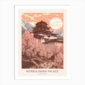 The Norbulingka Palace Lhasa Tibet Travel Poster Affiche