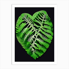 Heart Fern Vibrant Art Print