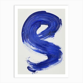 S Brush Stroke Art Art Print