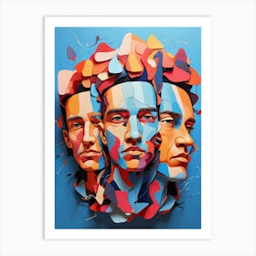 Default An Brightly Colored Abstract Painting Cartoon Of Mens 1 Art Print