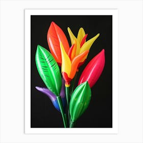 Bright Inflatable Flowers Heliconia 4 Art Print