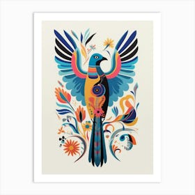 Colourful Scandi Bird Golden Eagle 3 Art Print