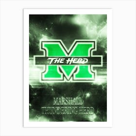 Marshall Thundering Herd Art Print