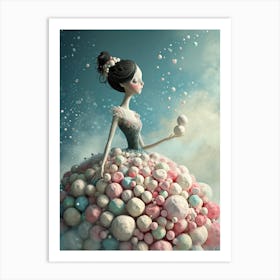 Marshmallow Ballerina 2 Art Print