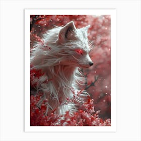 Beautiful Fantasy White Fox 10 Art Print