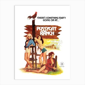 Pussycat Ranch, Erotic Movie Poster Art Print