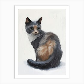 Japanese Bobtail Cat Painting 1 Art Print