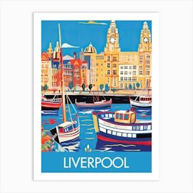 Liverpool Travel Print Painting Cute Art Print