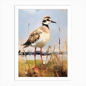 Bird Painting Lapwing 1 Art Print