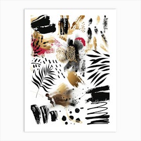 Abstract Brush Strokes 18 Art Print