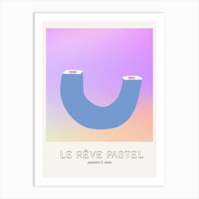 Le Reve Pastel Dream U Shape Vase Art Print