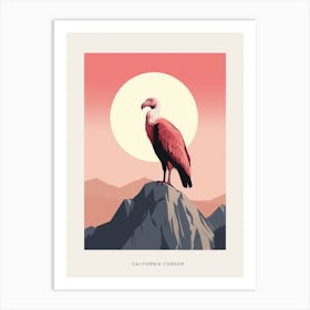 Minimalist California Condor 3 Bird Poster Art Print