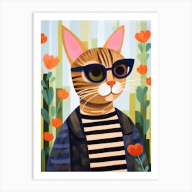 Little Bobcat 1 Wearing Sunglasses Art Print