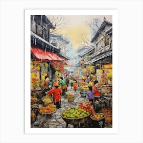 Japanese Street Markets 2 Art Print