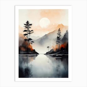 Sunset By The Lake 21 Art Print