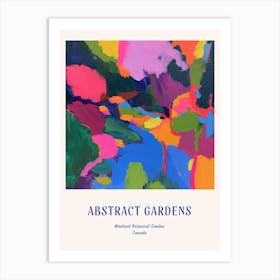 Colourful Gardens Montreal Botanical Garden Canada 2 Blue Poster Art Print