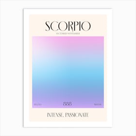 Scorpio 2 Zodiac Sign Art Print