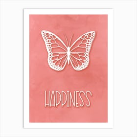 Happiness Butterfly Art Print