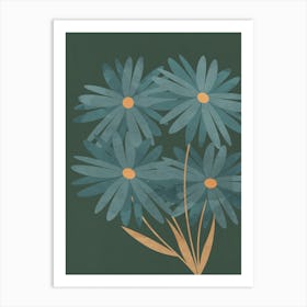 Blue Flowers Art Print