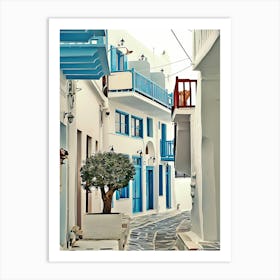 Mykonos Street Art Print