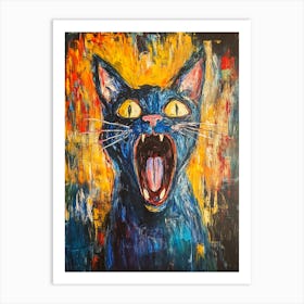 Fantastic Screaming Cat 18 Art Print