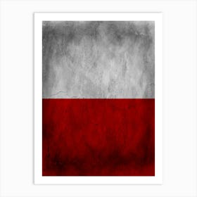 Poland Flag Texture Art Print