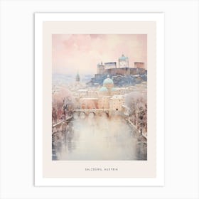 Dreamy Winter Painting Poster Salzburg Austria 2 Art Print